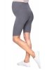 MijaCulture comfortable casual maternity 1/2 leggings shorts 1052 Grey